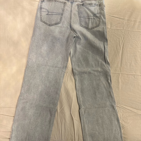 American Eagle Outfitters Dark light blue Wide Leg Jeans—these are size 12x-long - Picture 1 of 4